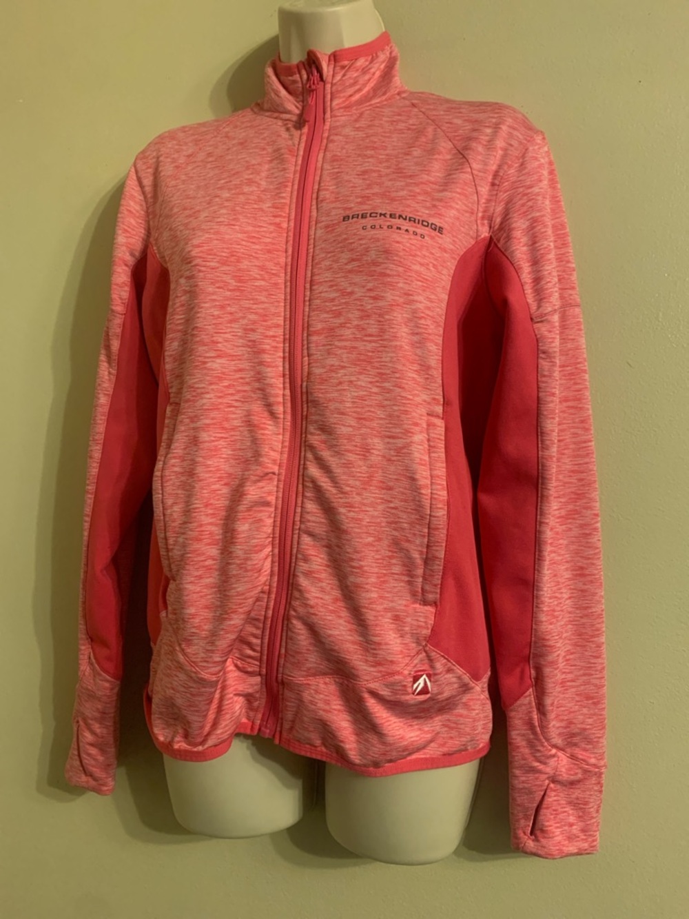 breckenridge Pink Heather Full-Zip Womens small